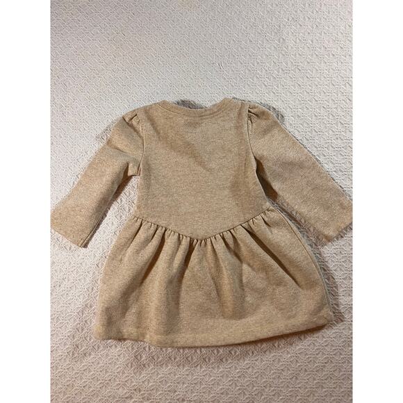 Maggie & Zoe Gold & Tan Dress with Ribbon - 12 Months Ribbon Embroidery - Picture 5 of 12